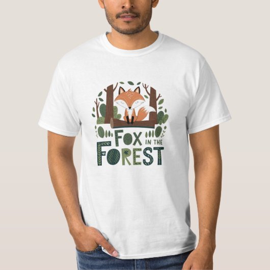 キツネお洒落愛好家のデザイン Tシャツ (正面)