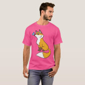 キツネかわいいかわいい日本のキツネ Tシャツ (正面フル)
