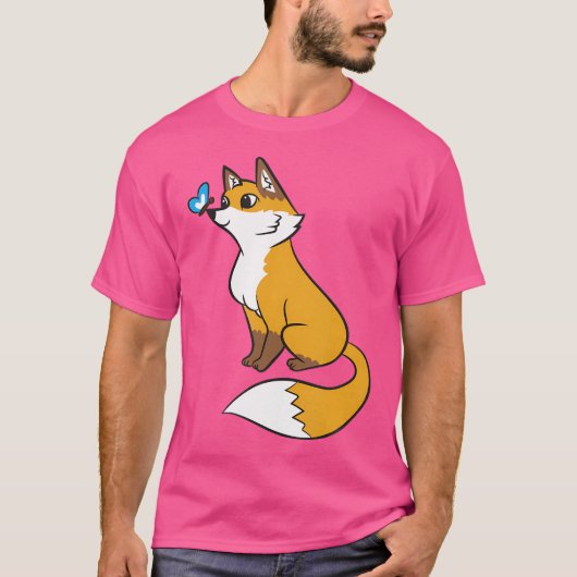 キツネかわいいかわいい日本のキツネ Tシャツ (正面)