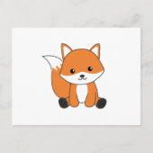キツネかわいい森林動物キツネレッドキツネ ポストカード (正面)