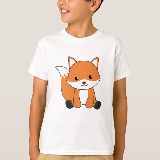 キツネかわいい森林動物キツネレッドキツネ Tシャツ (正面)