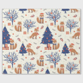 キツネかわいこちゃん（大規模） ラッピングペーパー (フラット)