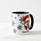 キツネがクリスマスマグカップを上げること マグカップ (正面右)