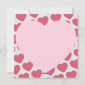 キツネがハートをくっつけるバレンタインデーのラブカード シーズンカード (裏面)