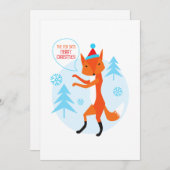 キツネがメリークリスマスを言う! シーズンカード (正面/裏面)