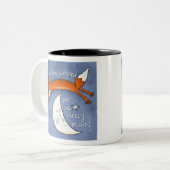 キツネが月に飛び乗った ツートーンマグカップ (正面左)