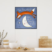 キツネが月に飛び乗った ポスター (キッチン)