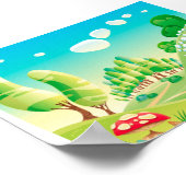 キツネが森の中。 ポスター (角)