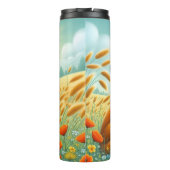 キツネが畑の蝶を眺める タンブラー (裏面)