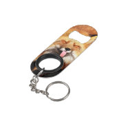 キツネが舌を出す キーホルダー栓抜き (裏面アングル)