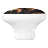 キツネが舌を出す セラミックノブ (側面)