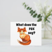 キツネが言う衣服と贈り物 ポストカード (スタンド正面)