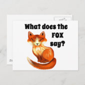 キツネが言う衣服と贈り物 ポストカード (正面/裏面)