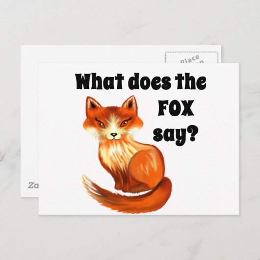 キツネが言う衣服と贈り物 ポストカード (正面/裏面)