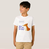 キツネがTおもしろいシャツを言う Tシャツ (正面フル)