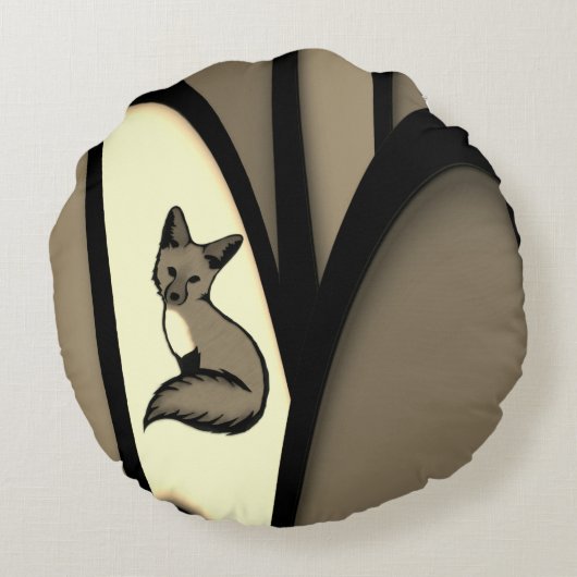 キツネであること ラウンドクッション (裏面)