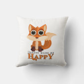 キツネで幸せになる クッション (裏面)