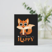 キツネで幸せになる ポストカード (スタンド正面)