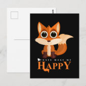 キツネで幸せになる ポストカード (正面/裏面)