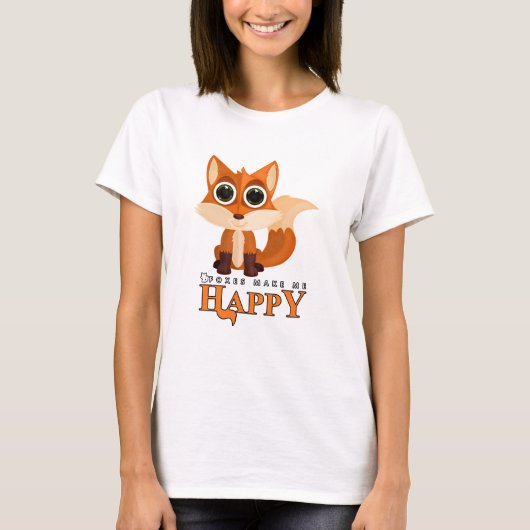 キツネで幸せになる Tシャツ (正面)