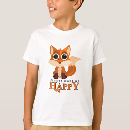 キツネで幸せになる Tシャツ (正面)