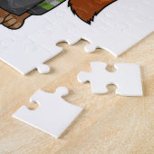 キツネとしてヘルメット付き消防士 ジグソーパズル (側面)