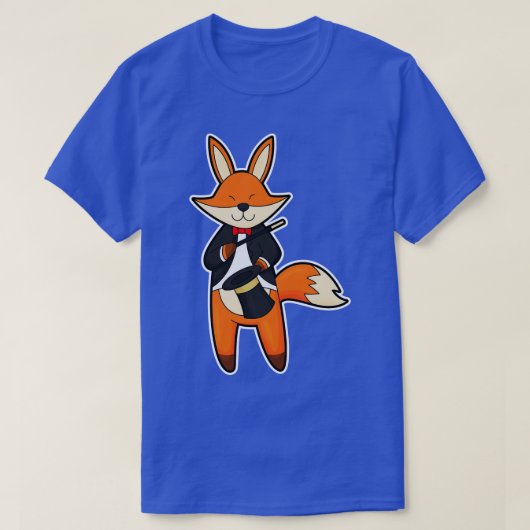 キツネとしてマジシャンと魔法ウォンドハット Tシャツ (デザイン正面)