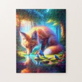 キツネとアメリカのロビンズフォレスト ジグソーパズル (縦)