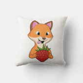 キツネとイチゴ クッション (裏面)