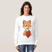 キツネとイチゴ スウェットシャツ (正面フル)