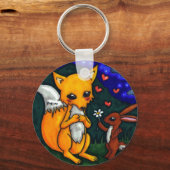 キツネとウサギの恋物語 キーホルダー (正面)