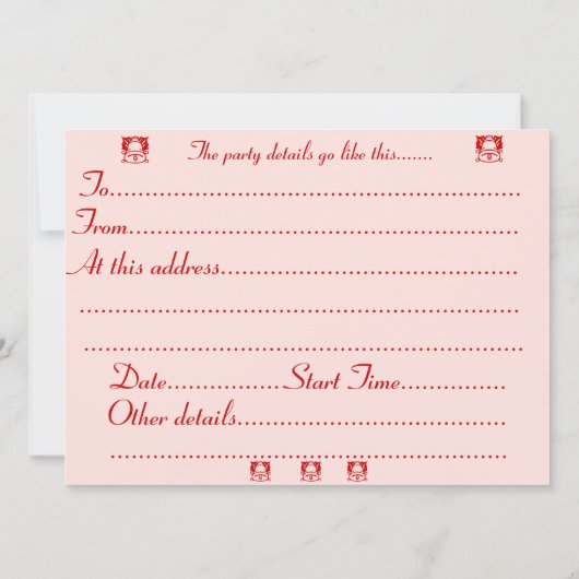 キツネとウサギの雪景色クリスマスの招待状 招待状 (裏面)