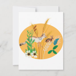 キツネとウサギ空白の カード