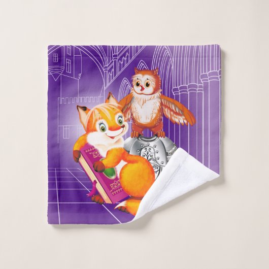 キツネとオウム ウォッシュタオル (ウォッシュタオル)