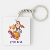 キツネとオウム キーホルダー (裏面)