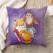 キツネとオウム クッション (ブランケット)