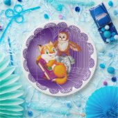 キツネとオウム ペーパープレート (パーティー)