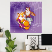 キツネとオウム ポスター (ホームオフィス)