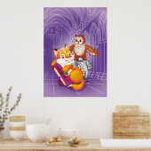 キツネとオウム ポスター (キッチン)