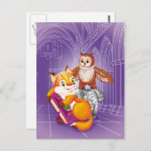 キツネとオウム ポストカード (正面/裏面)