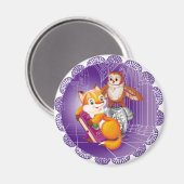 キツネとオウム マグネット (正面/裏面)