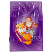 キツネとオウム ミディアムペーパーバッグ (正面)