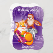 キツネとオウム 招待状 (正面/裏面)