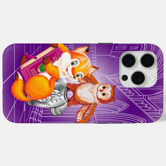 キツネとオウム Case-Mate iPhoneケース (裏面 (横))