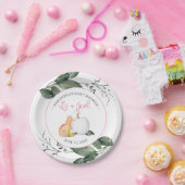 キツネとカボチャ赤ちゃんシャワーテーマ ペーパープレート (パーティー)