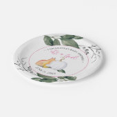 キツネとカボチャ赤ちゃんシャワーテーマ ペーパープレート (アングル)