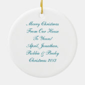 キツネとクリスマスツリー セラミックオーナメント (裏面)