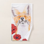 キツネとケシ バスタオルセット (ハンドタオル)