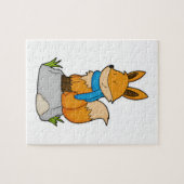 キツネとスカーフオンロック ジグソーパズル (横)