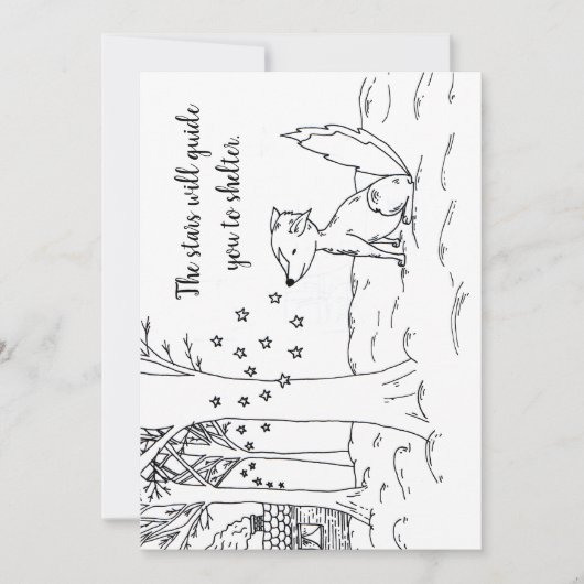 キツネとスターズホリデーカード シーズンカード (正面)